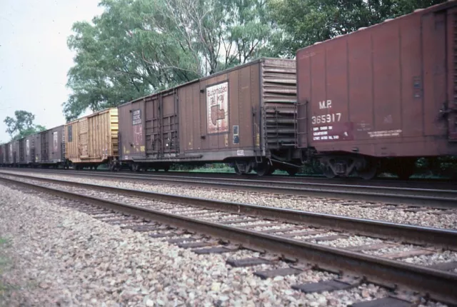 Railroad Slide - Union Pacific #? Box Car 1985 La Grange Illinois Freight Train