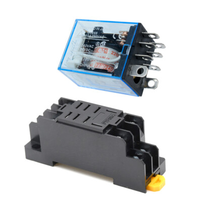 1PCS 10A Aria Condizionata 220V Relè di potenza bobina doppio palo Doppio Buttare LY2NJ HH62P HHC68A-2Z con Base Socket 