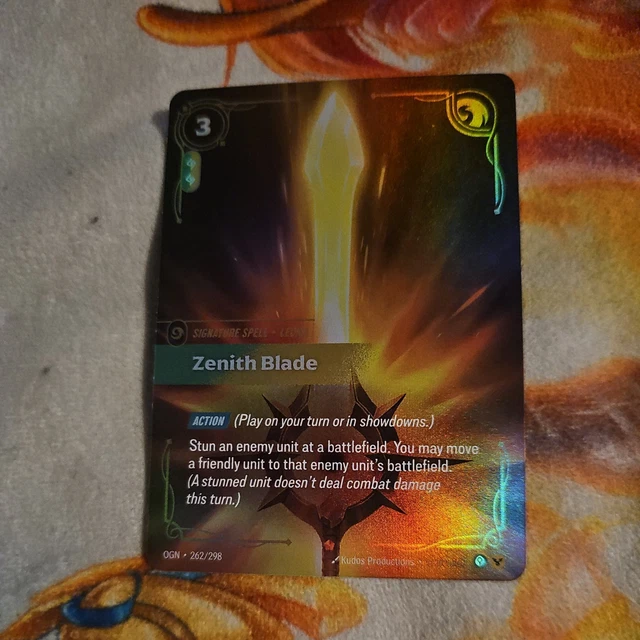 Zenith Rd Score Blade ZENITH BLADE 2025 League of Legends Riftbound English TCG OGN 262/298 ...