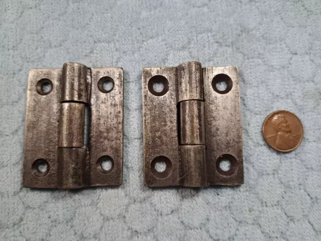 Tight Pin Butt Hinges 2 x 1-3/4 Wide As Found