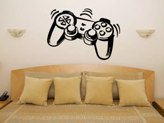 PS Gaming Gamepad Pad Game Children's Bedroom Decal Wall Art Sticker Picture 2