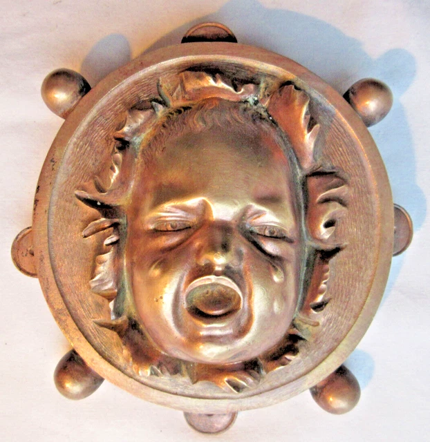 Médaillon Ancien En Cuivre Et Nacre - Cerclage Bronze - Antiquité - Triomphe