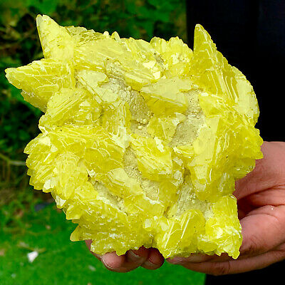 1.68LB  Minerals ** LARGE NATIVE SULPHUR OnMATRIX Sicily- FREE