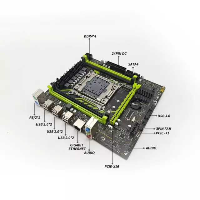 X99 P4 Intel LGA2011-3 DDR4 M.2 NVMe Q87 Chip Motherboard Xeon E5 V3 V4 CPU 3