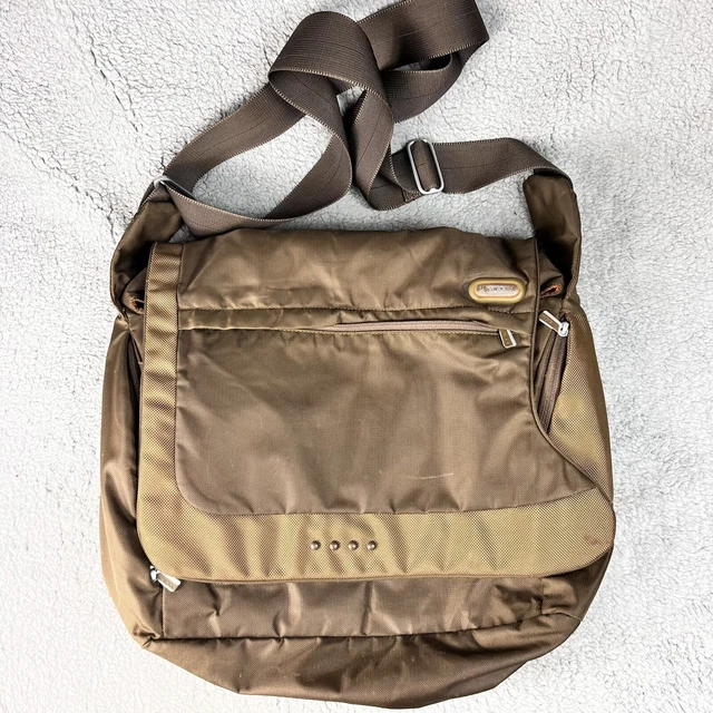 TUMI T-Tech Olive Green Ballistic Nylon Messenger Crossbody Travel Bag 5114MSS