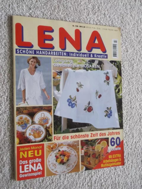 Lena; Schöne Handarbeiten; Heft 7/1999; komplett; Sticken, Häkeln u.a.