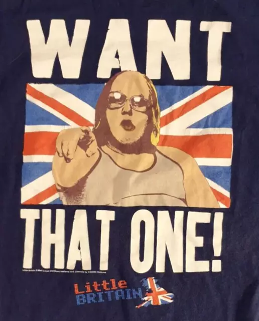 LITTLE BRITAIN Andy Pipkin "I Want That One!" 2005 Made in the UK T-Shirt Size M