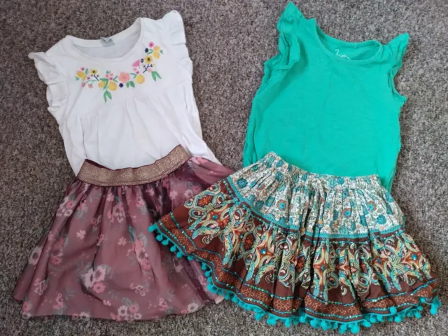 Girls Outfits Bundle Tops And Skirts Next,TU,F&F 4-5 Years