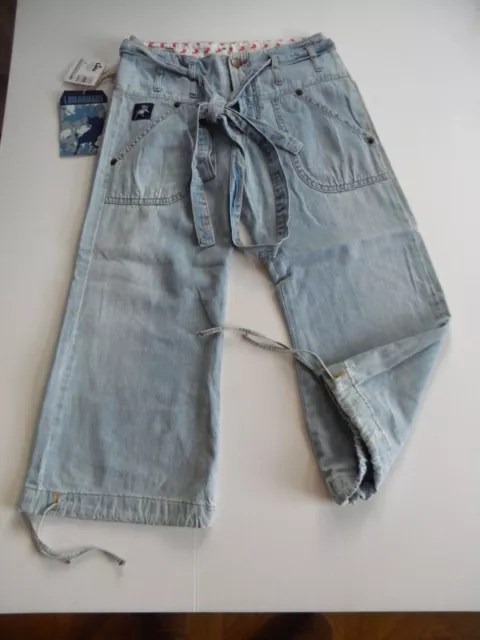 Lois Armada Pantacourt Bermuda Long Jeans Delave Clair Rocky Dalet Taille M 12