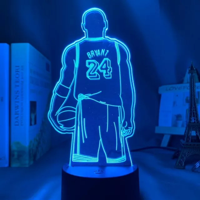 Kobe Bryant BasketBall NBA 3D LED Night Light Bluetooth Music Lamp Home Decor