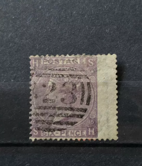 Gb Queen Victoria Sg 97 6D Lilac Pl 5 Fine Used