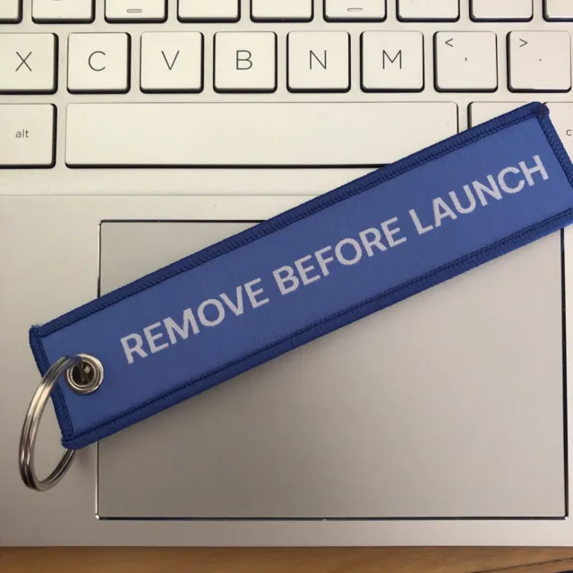 remove before Launch (NOT Flight) keychain Exotrail blue Space Aerospace