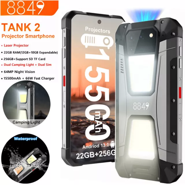 4G LTE 8849 TANK 2 Rugged Phone Android Outdoor IP68 Mobile Projector  Waterproof $1,043.83 - PicClick AU