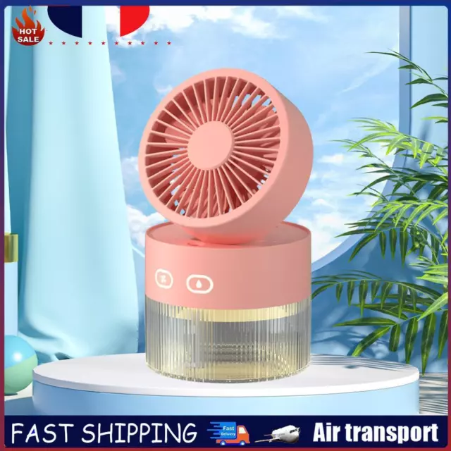 Air Cooler Fan Multifunctional Mini Spray Fan Mute Home Appliance (USB Pink) FR