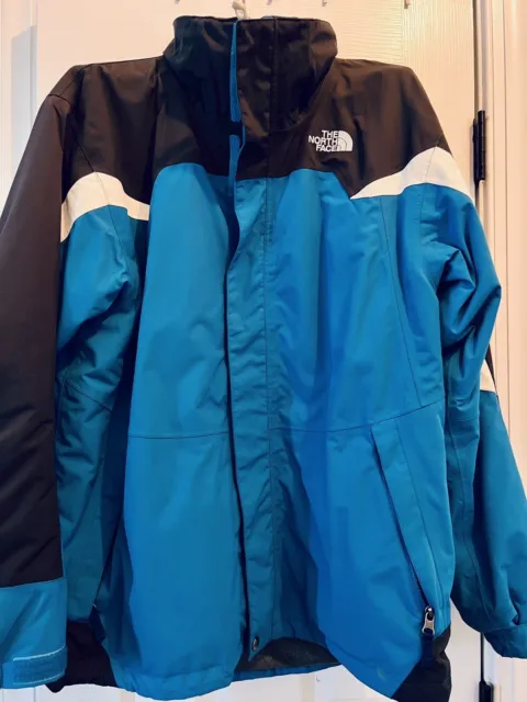 THE NORTH FACE 3-n-1 Ski Jacket Hyvent Men’s XL Blue White WINTER Coat ...