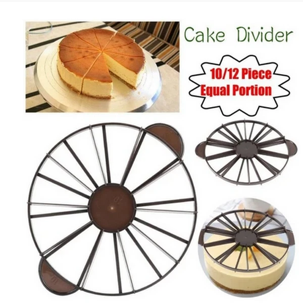 Household Round 10/12 Piece Bread Cake Divider Equal Portion Cutter Slice Marker