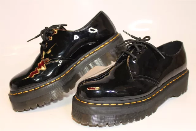 Dr. Martens Patent Leather Platform Oxford Mens Size 11 45 Dress Shoes 1461 Quad