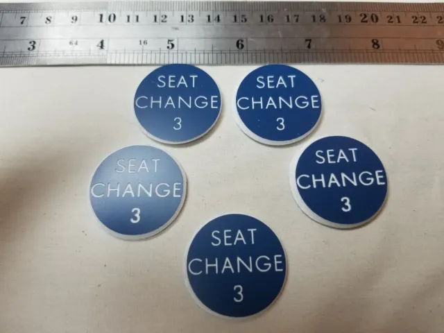 Seat Change 3 Buttons, Double-Sided 1.25" (5)