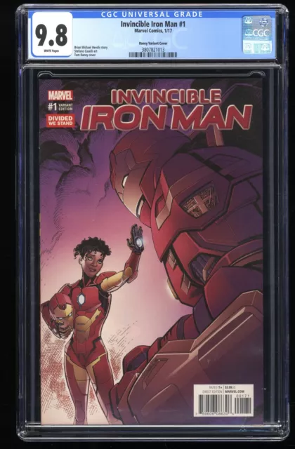 Invincible Iron Man (2017) #1 CGC NM/M 9.8 Raney Variant Marvel