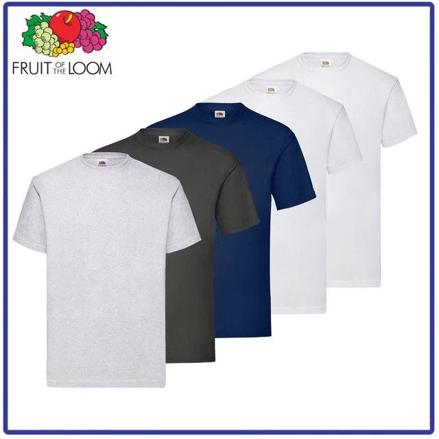 T SHIRT Uomo Fruit Of the Loom manica corta 100% cotone maglia maglietta estiva