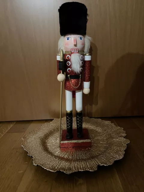 Soldatino schiaccianoci 30 cm soldato in legno decorazione di natale idea regalo