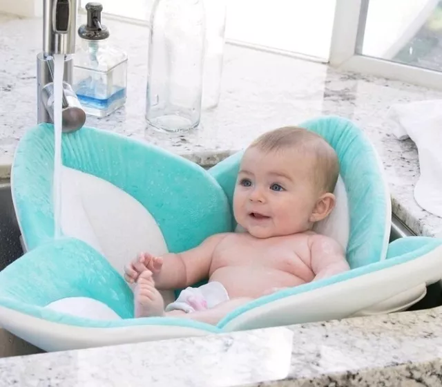 Baby Bath Mat Blooming Bath Lotus | Plush Minky Baby sit for newborn | NWT