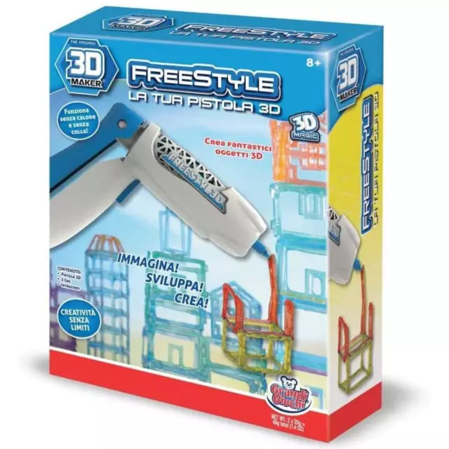 3D Maker – 3D Freestyler – Coffret Pistolet à Gel + 2 Tubes