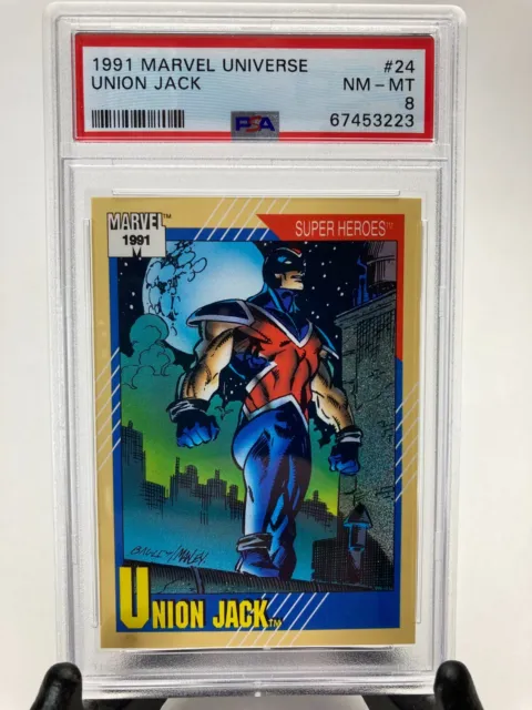 1991 Impel Marvel Universe Series 2 PSA 8 NM-MT Union Jack #24