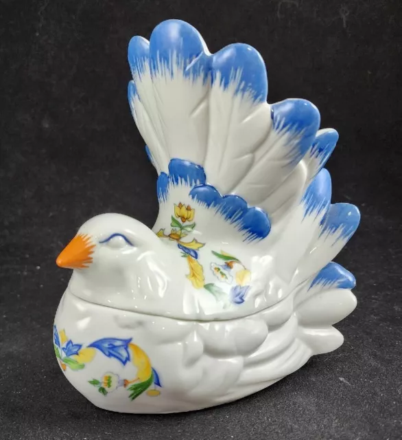 Elizabeth Arden Porcelain Dove Bird Roma Al Fresco Lidded Box - Japan