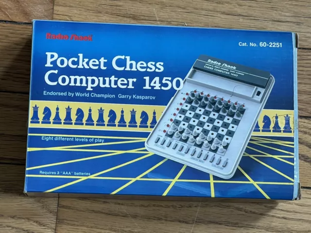 Radio Shack ~ Electronic Pocket Chess Computer 1450 ~ 60-2251 ~ VTG In Box