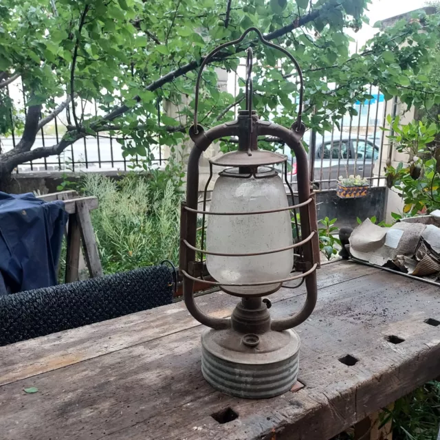 ANCIENNE LAMPE TEMPÊTE à pétrole avec sa mèche EUR 40,00 - PicClick FR