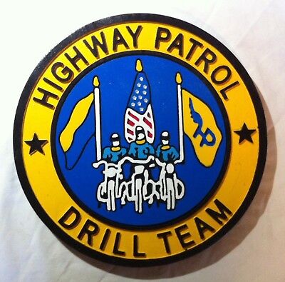 Police Pennsylvania Drill Team 3D routed wood carved Patch Sign Custom