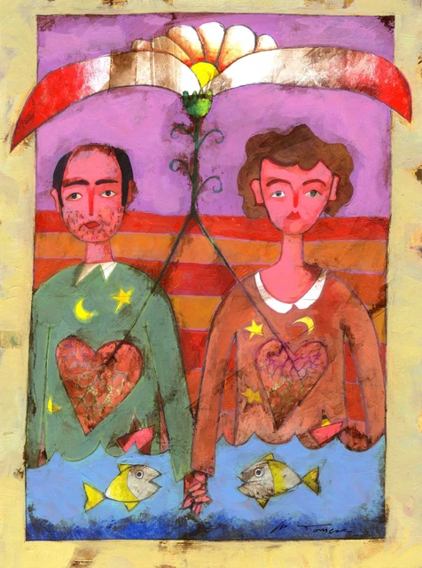 MAURIZIO TORNESE "le radici dei sogni" tecnica mista su cartoncino