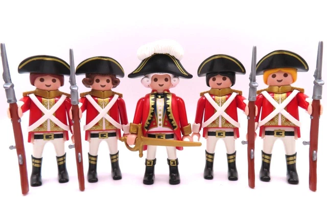 PLAYMOBIL ENGLISH FRENCH Soldier Guards X5 Pirate Figures Victorian 