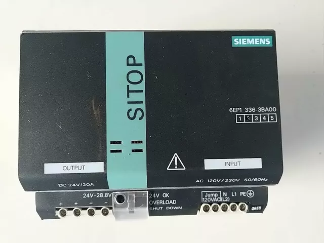 Siemens SITOP power module 6EP1336-3BA00 24VDC 20A
