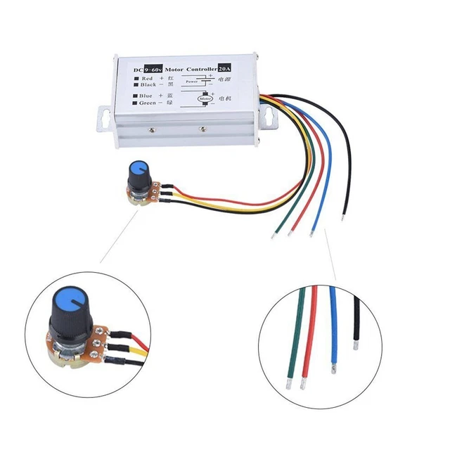 Controllo motore DC interruttore controllo PWM potenziometro velocità variabile 3