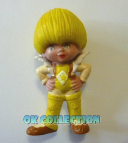 PERSONAGGIO IRIDELLA RAINBOW BRITE vintage anni '80 in PVC alto circa 6 cm (d).