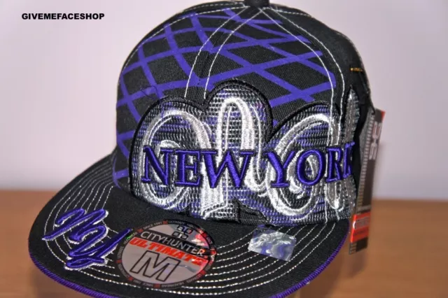 New York Visière Plate Ajusté Chapeaux, Ny Capuchons, Hip Hop Urban Rue Danse