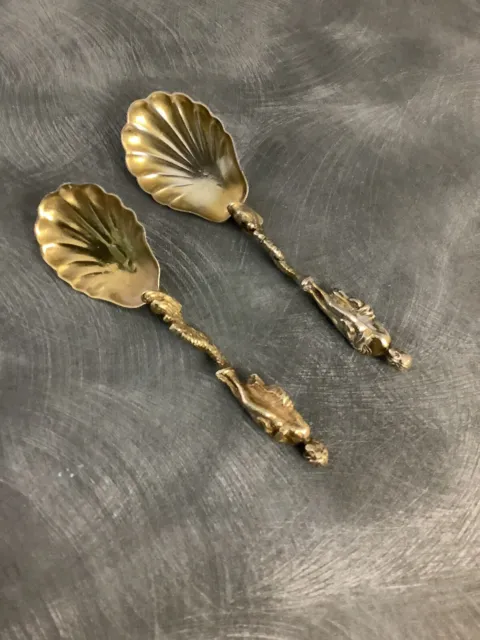 Rare Solid Silver Victorian Irish Hallmarked Condiment Spoons S G Dublin 1842