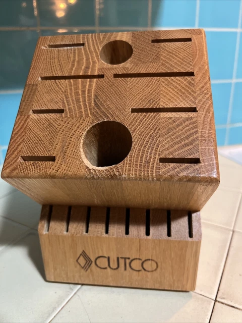 Cutco Homemaker Wooden Finish 10 + 8 Set 18 Slot Steak Slot Knife Block