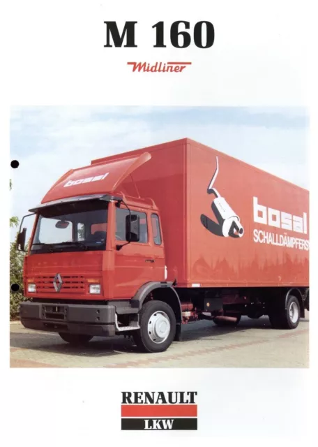 Renault M 230 Midliner Prospekt 1992 3/92 LKW truck brochure prospectus camion