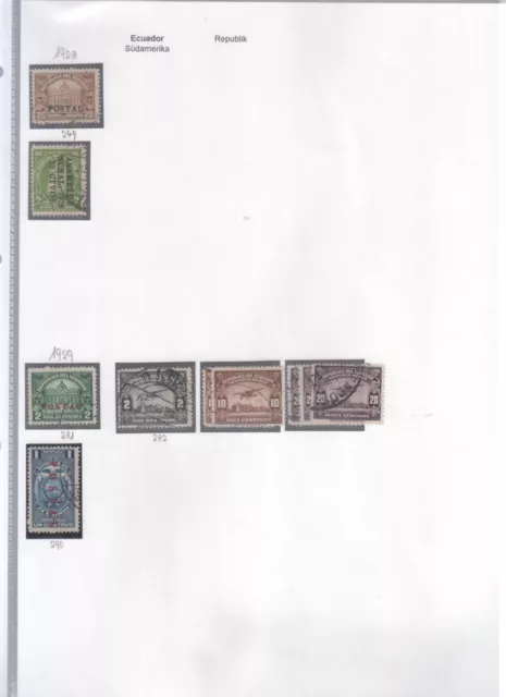 0646 - Ecuador - Lot aus 1928 - 1934     gestempelt