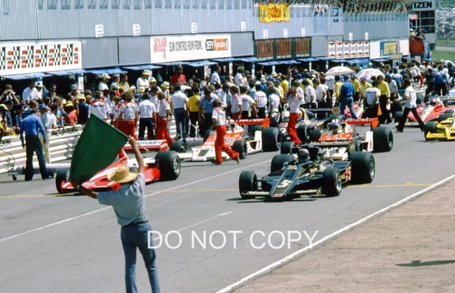 Scorrimento Start 1978 Sud Africa Gp Mario Andretti James Hunt Niki Lauda Tambay