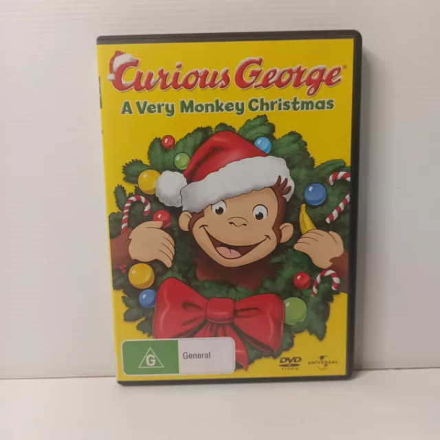 Curious George A Very Monkey Christmas (DVD) Animation Children Kids Family