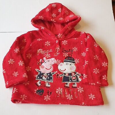 Tesco Peppa Pig Suzy Christmas Skate Top Hoodie 18-24 Months Excellent Condition