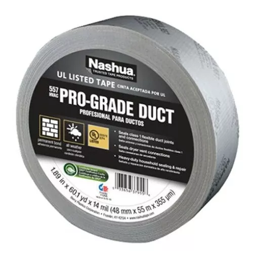 Nashua 557 Premium Grade Flex Duct Tape: 2 in. x 60 yds. (Metallic)