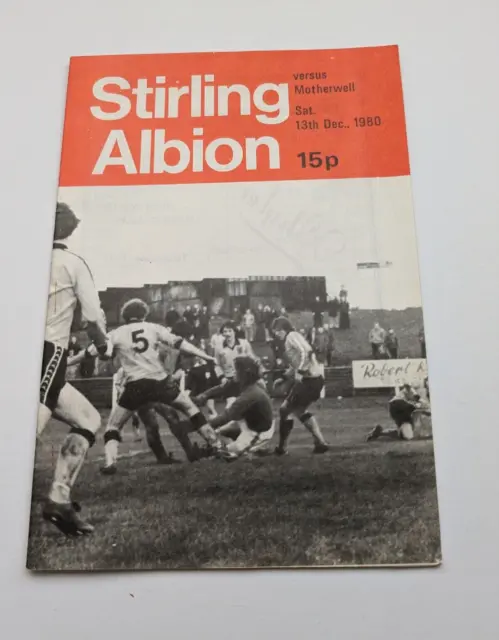 Stirling Albion v Motherwell Scottish Football Programme 1980
