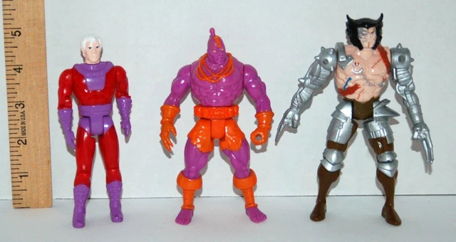 Xmen Vintage Figure Lot X-Force Evil Mutant Krule Robot Wolverine Magneto Toybiz