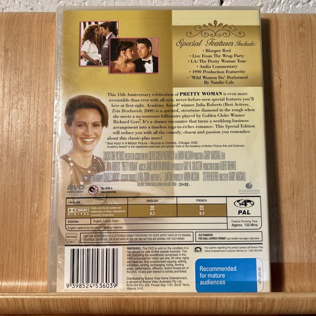 PRETTY WOMAN DVD Brand New Sealed. Richard Gere Julia Roberts (S7.3