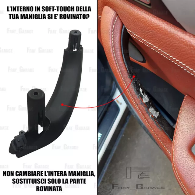 Maniglia Interna Ant / Post DESTRA per BMW X3 / X4 [F25 / F26 - 2010/2017]  NERA